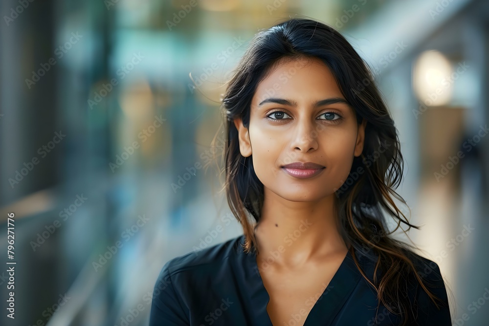 Professional headshot of young Indian businesswoman in corporate office setting technologyenhanced. Concept Portrait Photography, Corporate Headshots, Business Portraits, Indian Woman, Office Setting Professional headshot of young Indian businesswoman in corporate office setting technologyenhanced. Concept Portrait Photography, Corporate Headshots, Business Portraits, Indian Woman, Office Setting