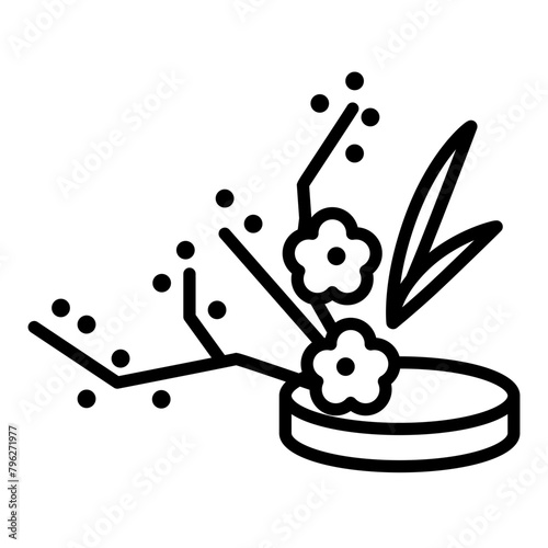 Japanese flower arrangement icon.
