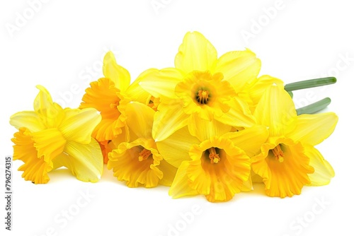 Isolated Yellow Trumpet Flower on White Background. Enhance Your Design with Fresh and Beautiful