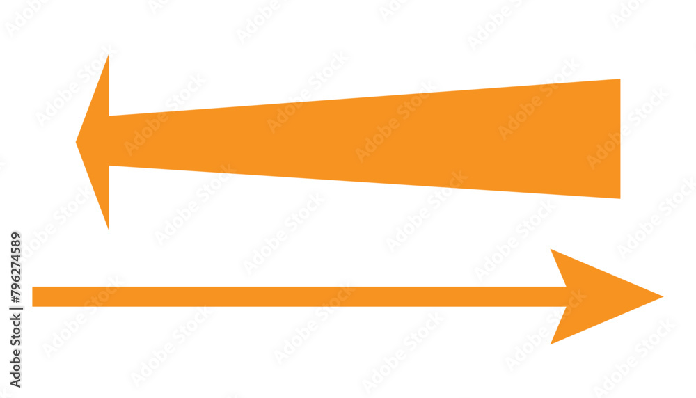 Orange arrow to the right vector, isolated on white background. Vector illustration. Orange arrow icon. EPS 10. Orange arrow to the right vector, isolated on white background. Vector illustration. Orange arrow icon. EPS 10.