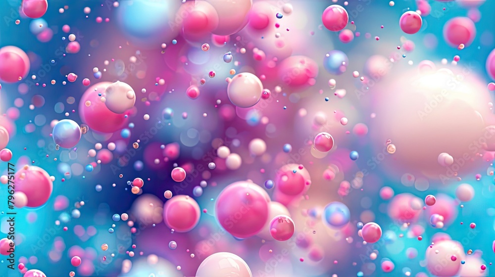 A seamless background of pastelcolored spheres floating in the air, creating an abstract and dreamy A seamless background of pastelcolored spheres floating in the air, creating an abstract and dreamy