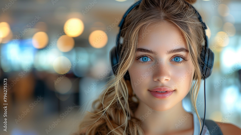 Portrait of a lovely and committed female customer service representative at the hub of customer support. Portrait of a lovely and committed female customer service representative at the hub of customer support.
