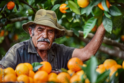 farmer harvest orange