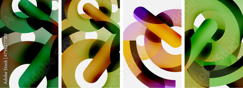 a bunch of colorful letters are lined up in a row High quality