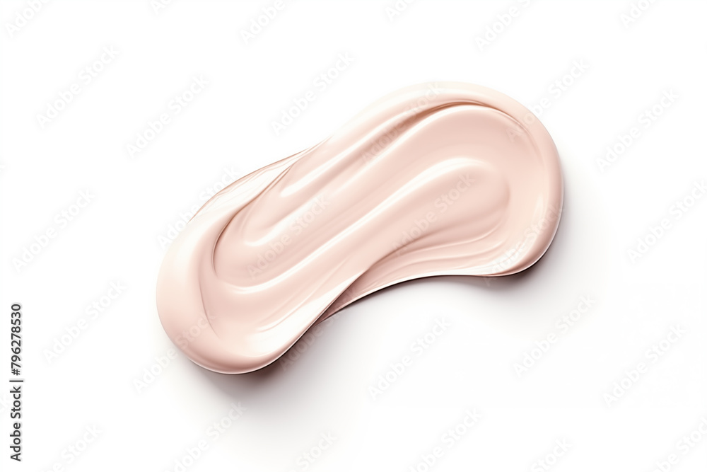 cosmetic smears cream texture on white background cosmetic smears cream texture on white background