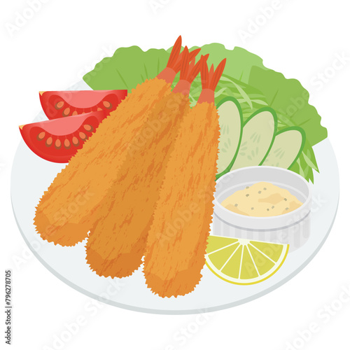 エビフライのイラスト