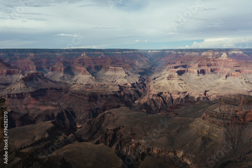 The majestic Grand Canyon in Arizona, during a sunny summer day 