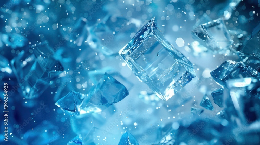 Abstract background sparking block ice Abstract background sparking block ice
