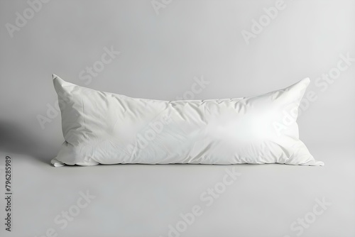 Isolated background mockup of a body pillow with transparent background. Concept Product Photography, Isolated Background, Transparent PNG, Body Pillow Mockup photo