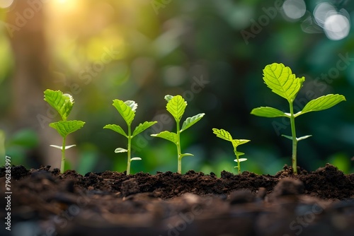 Plant growth stages from seed to mature plant represent natural life progression. Concept Plant Growth Stages, Seed Germination, Seedling Development, Mature Plant Growth