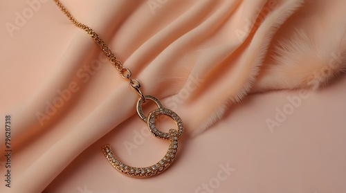 Fashionable women's stylish accessories, light pastel peach fuzz background.generative.ai