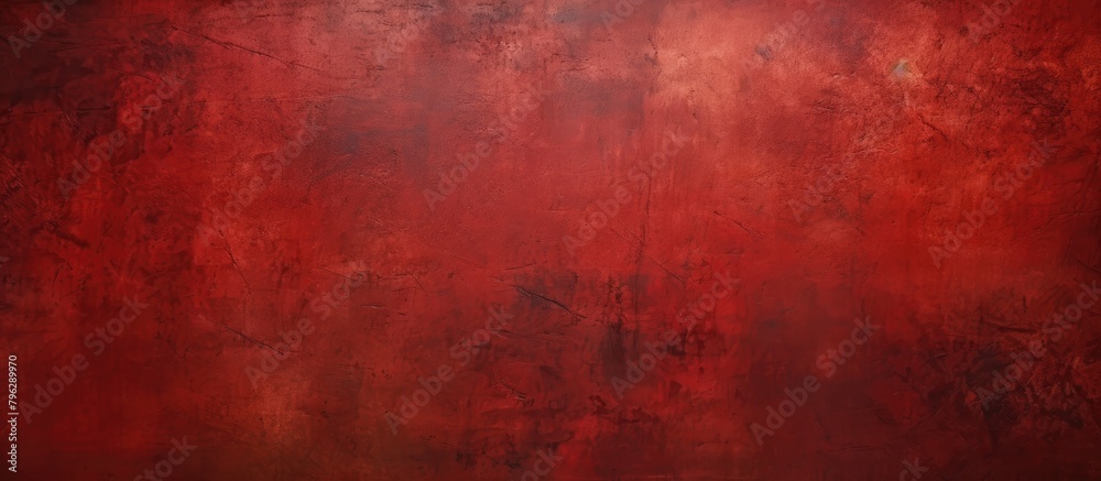 Fototapeta premium Red wall against black backdrop