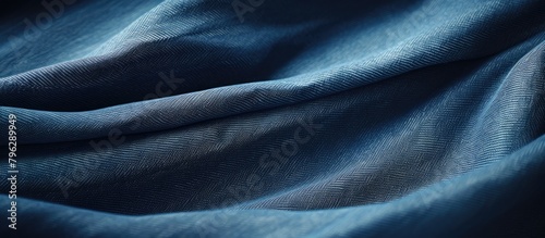 Blue textile with delicate design