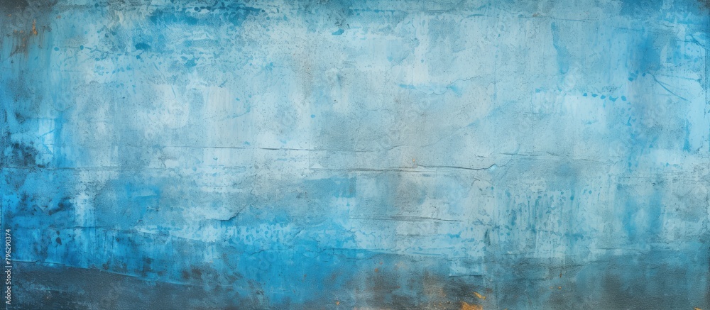 Urban scene with fire hydrant on blue and grey wall Urban scene with fire hydrant on blue and grey wall