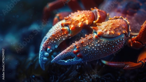 A close-up of a crab's claw, representing the strength and resilience of marine species on World Reef Awareness Day.