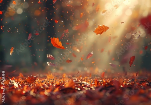 Falling autumn leaves background  leaves falling in the air