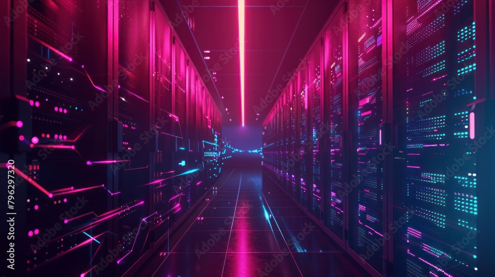 illustration abstract background of network