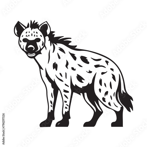 Hyena silhouette isolated vector illustration