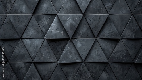 A black wall covered in triangles, suitable for modern design projects