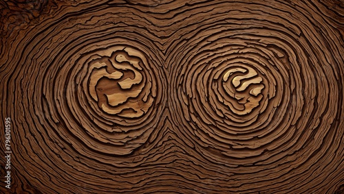 Wooden Circle Pattern Texture Background Art