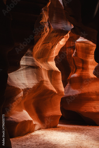 The beautful natural gorges and narrow passages of the Antelope Canyon  Arizona