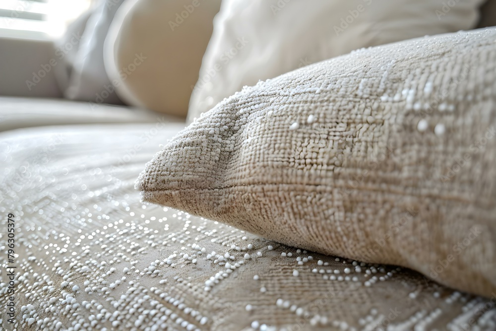 Clean upholstered furniture of dust mites with professional chemical