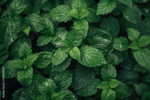 Close up of vibrant green leaves, perfect for nature backgrounds