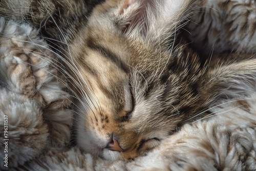 The Velvety Softness of a Kitten's Fur as it Curls Up.