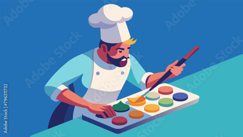 With a flick of a brush the artist blends bold colors on their palette just as the chef mixes rich flavors in a pot both indulging in the
