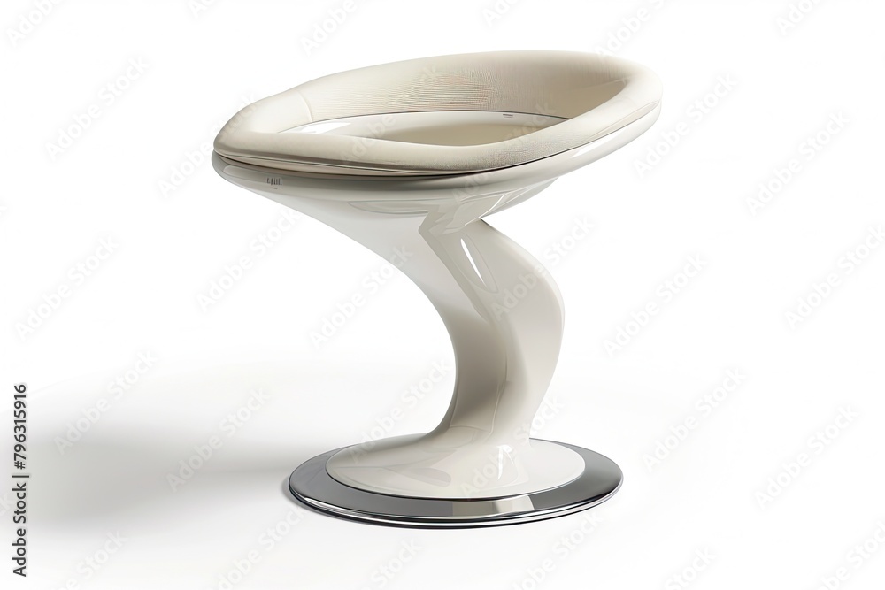 Futuristic Vanity stool Isolated on white Futuristic Vanity stool Isolated on white