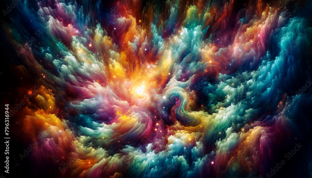 space nebula cloud, paint art space nebula cloud, paint art