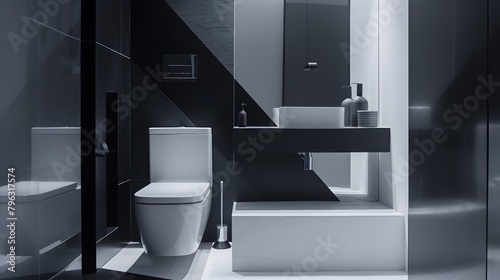Minimalist Geometric Bathro...