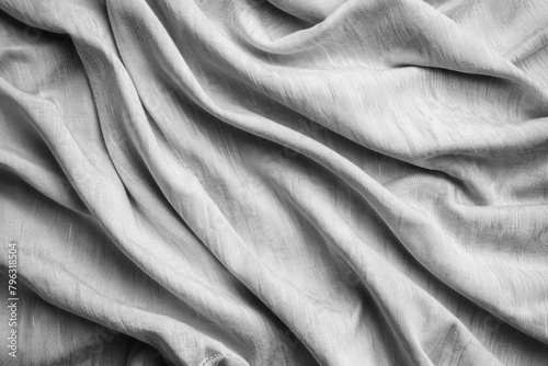 A simple black and white photo of a bed sheet. Can be used for minimalist design projects
