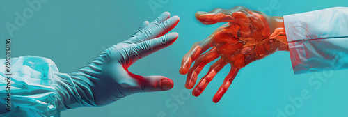 Illustration Exploring Rheumatology: Depicting Rheumatoid Arthritis and Medical Evaluation photo