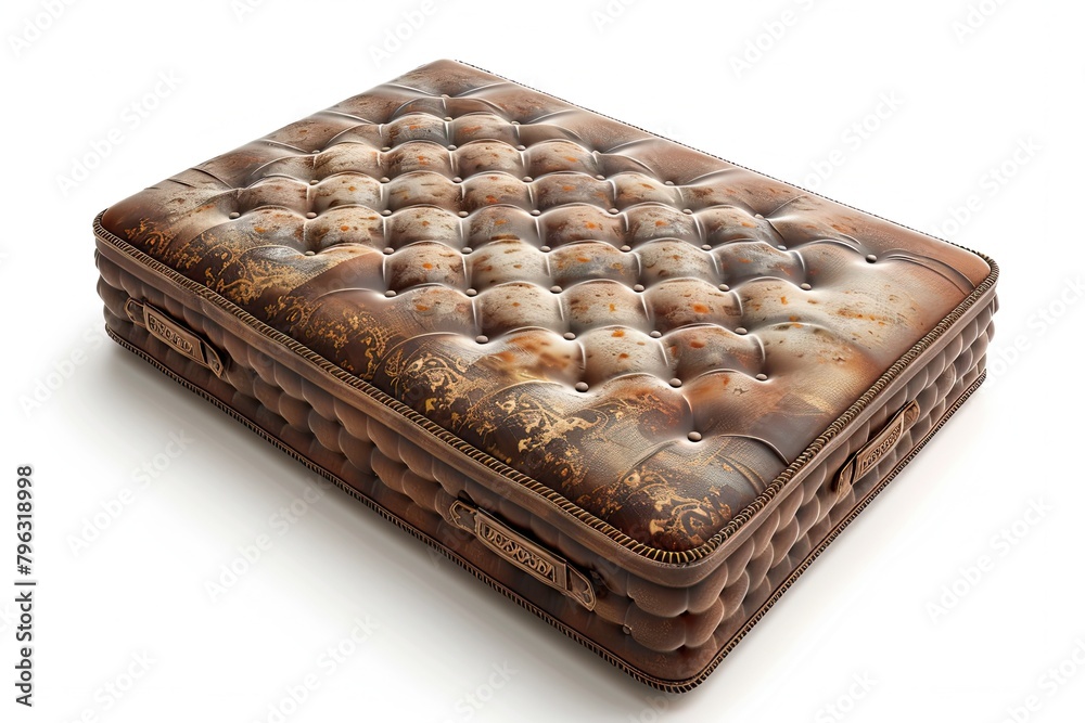 Retro Mattress, Isolated on white Retro Mattress, Isolated on white