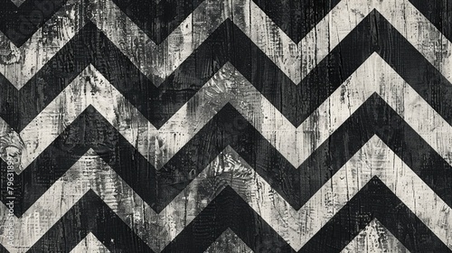 A black and white photo featuring a zigzag pattern. Suitable for graphic design projects