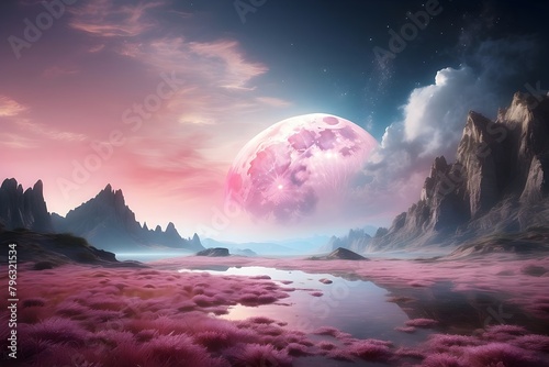 Enigmatic Atmosphere on a Distant Pink Planet