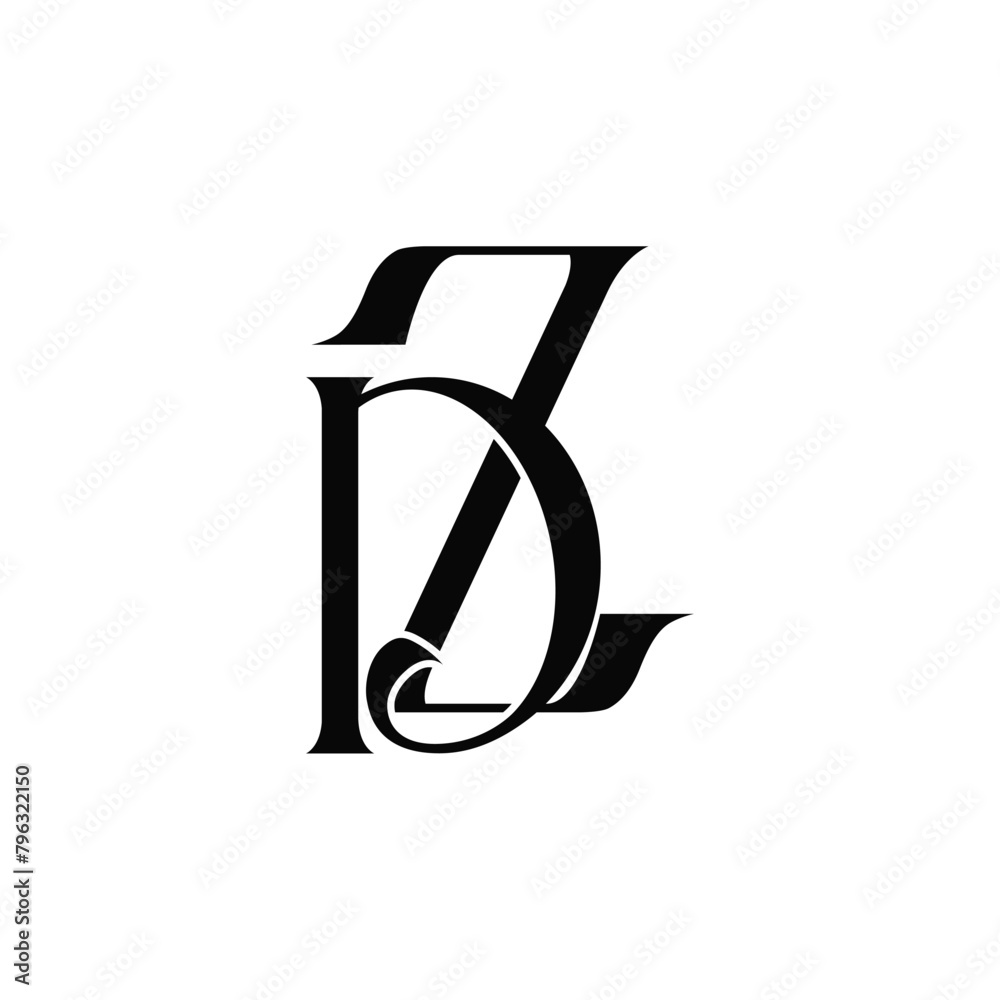 Initial letter DZ logo design creative modern symbol icon monogram Initial letter DZ logo design creative modern symbol icon monogram