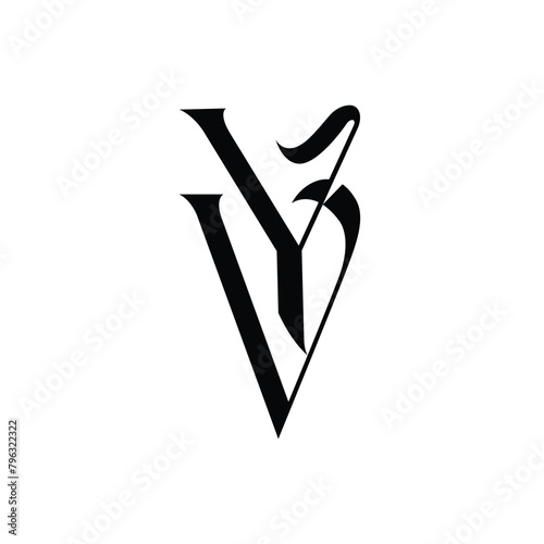 Initial letter VY logo design creative modern symbol icon monogram