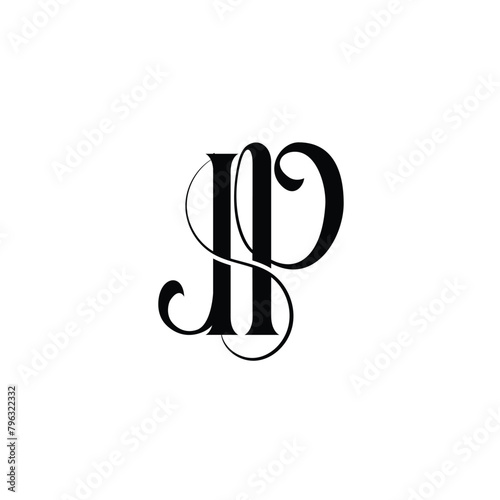 Initial letter JP logo design creative modern symbol icon monogram