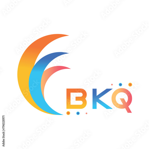 BKQ letter technology Web logo design on white background. BKQ uppercase monogram logo and typography for technology, business and real estate brand. 