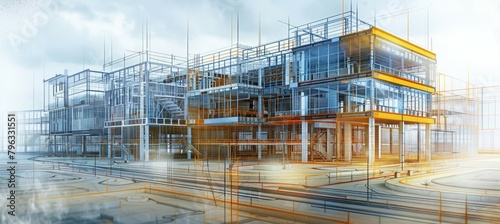 Wallpaper Mural Building structure construction. Generative AI technology.	
 Torontodigital.ca