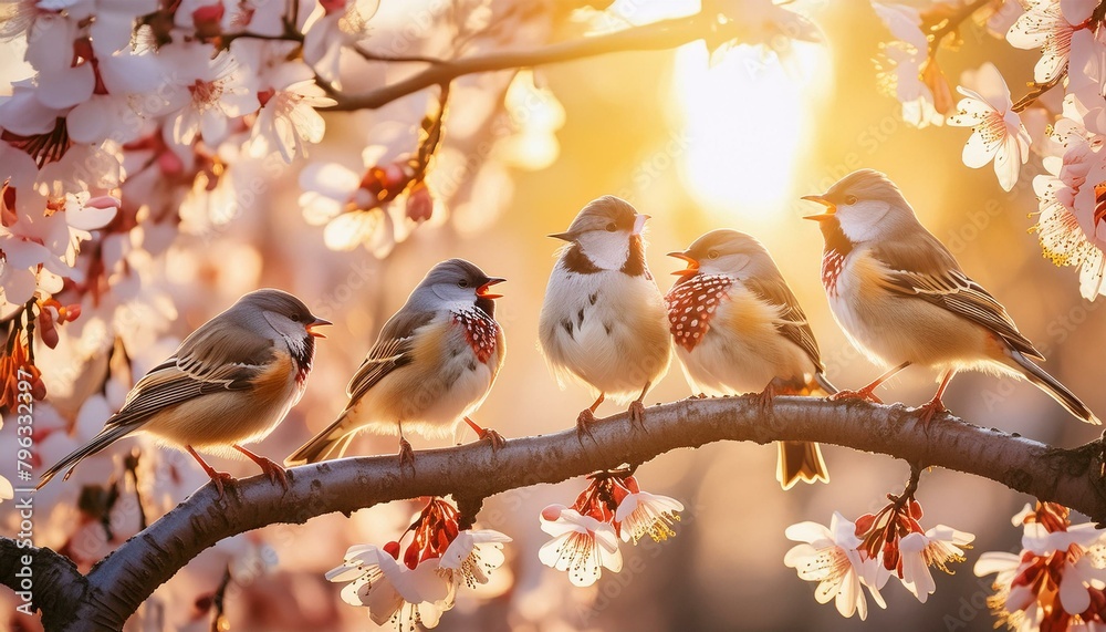 Melodies of Spring: Birds Among Blossoms Melodies of Spring: Birds Among Blossoms