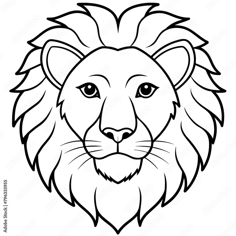 Fototapeta premium face-of-a-lion-vector 