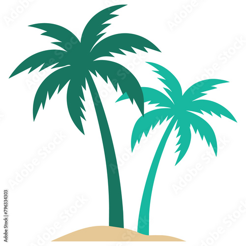 Tropical Palms Tree - Vibrant Nature Icon