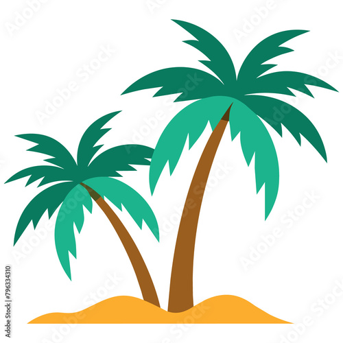 Tropical Palms Tree - Vibrant Nature Icon