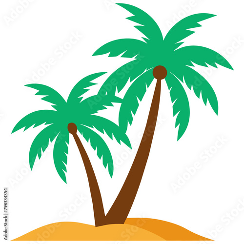 Tropical Palms Tree - Vibrant Nature Icon