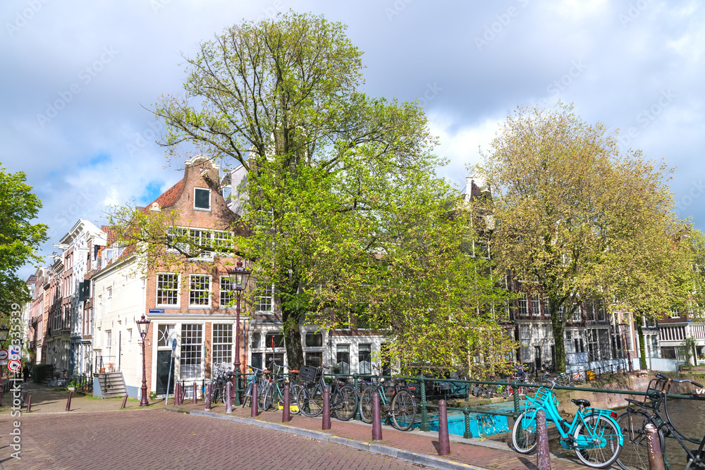 Over the bridge in Amsterdam, Holland