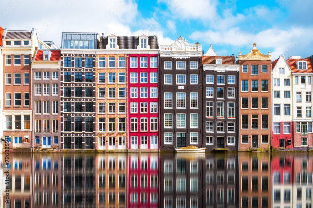 Architecture in Amsterdam, the Netherlands reflection on water