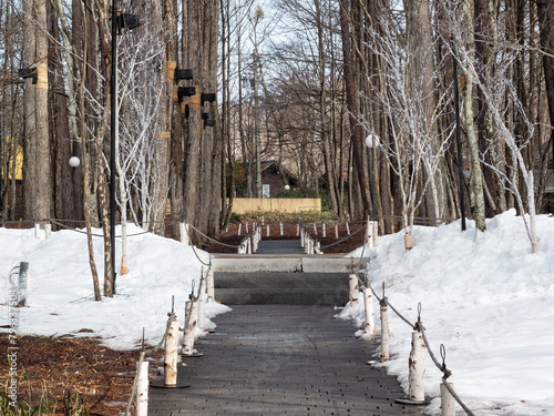 Beautiful snow scene in Karuizawa, Japan